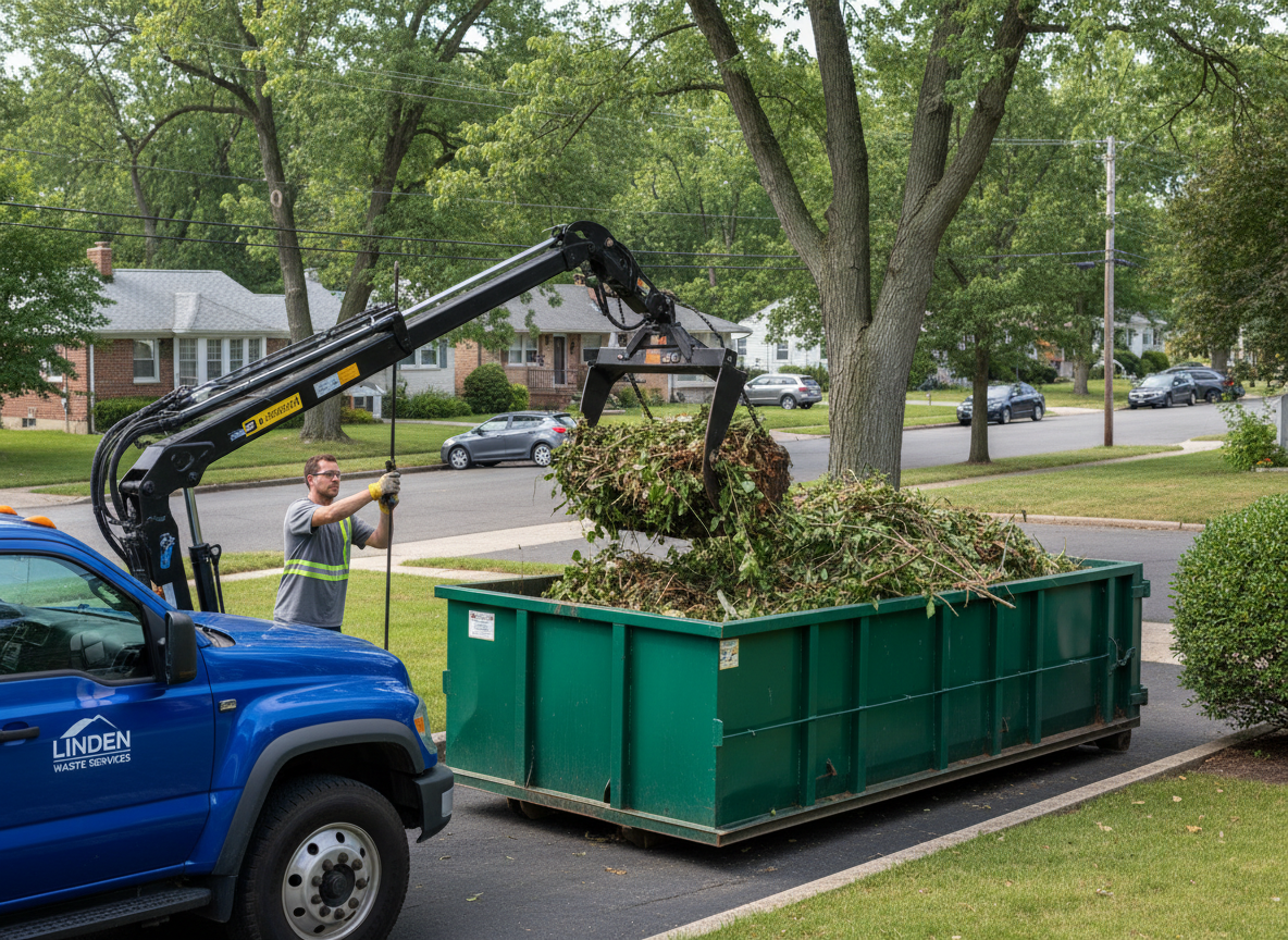 Yard Waste Dumpster Rental in Linden
